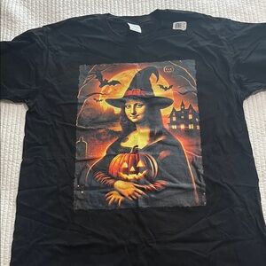 Halloween Mona Lisa Witch T-Shirt